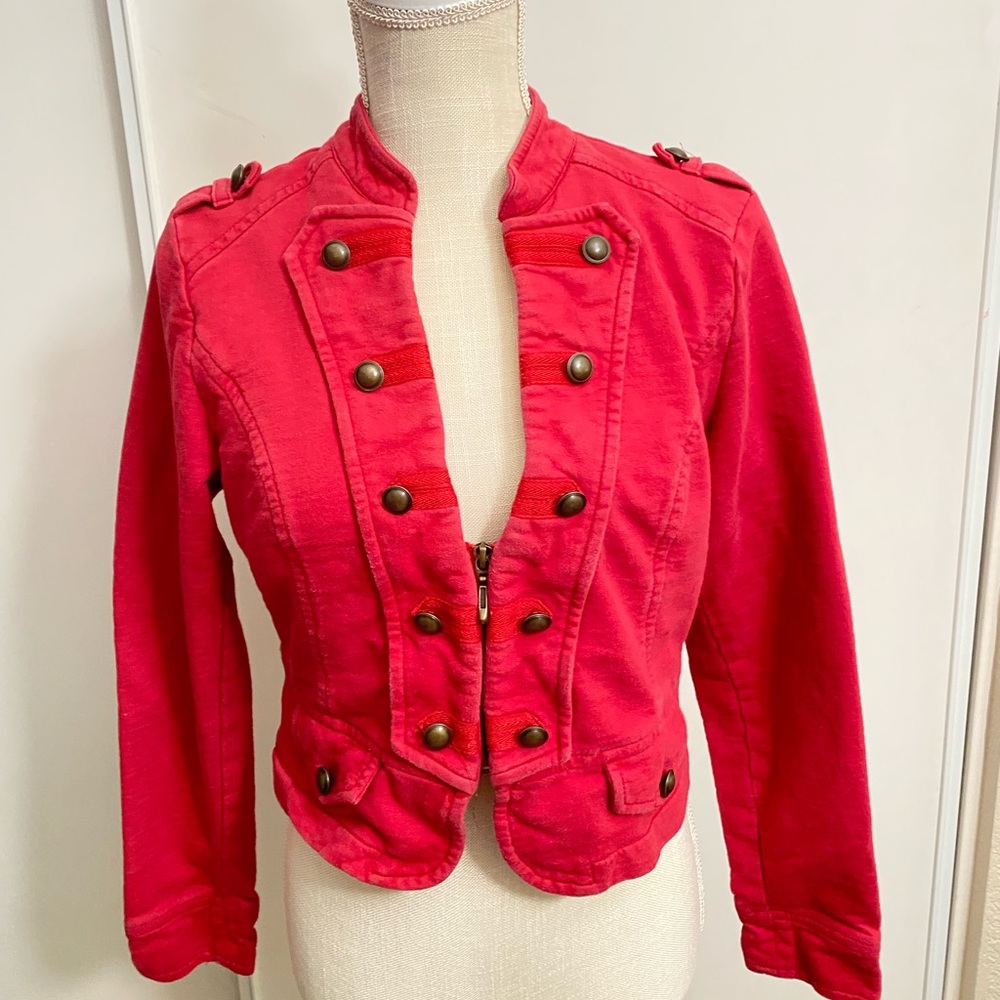 Max rave military inspired cropped jacket Size XL